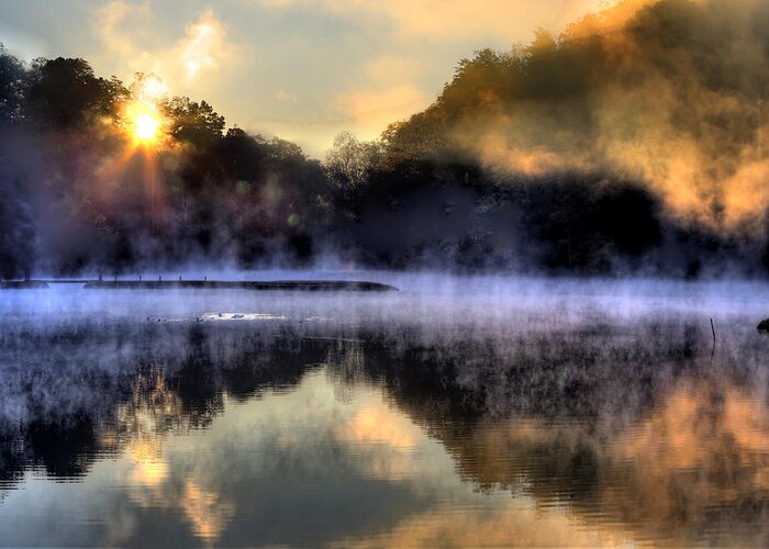 Lake Greeting Card featuring the photograph Morning Mist by Steve Parr