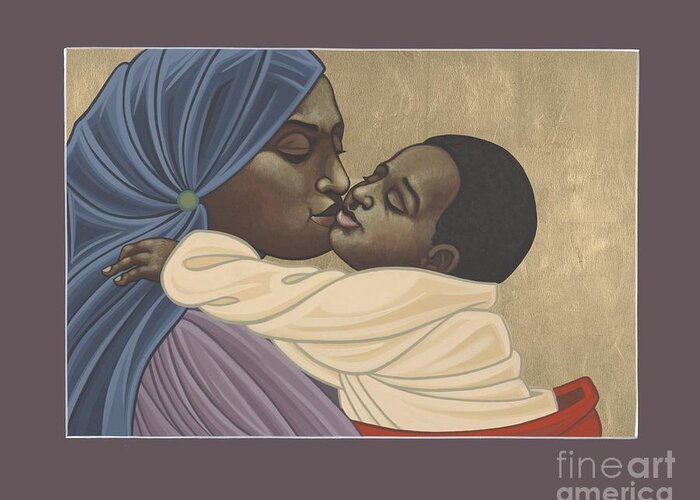 Mother And Child Of Kibeho Greeting Card featuring the painting Mother and Child of Kibeho 211 by William Hart McNichols