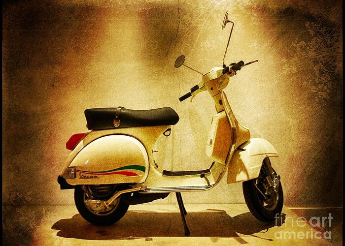 Italy Greeting Card featuring the photograph Motor Scooter Vespa by Stefano Senise