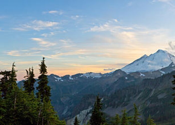 Mt. Baker Greeting Card featuring the photograph Mount Baker Panorama from Artist Point by Michael Russell