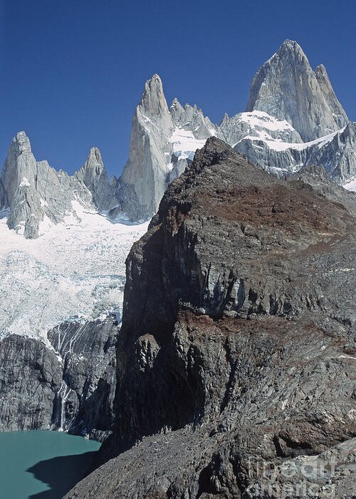 Prott Greeting Card featuring the photograph Mount Fitzroy Patagonia by Rudi Prott