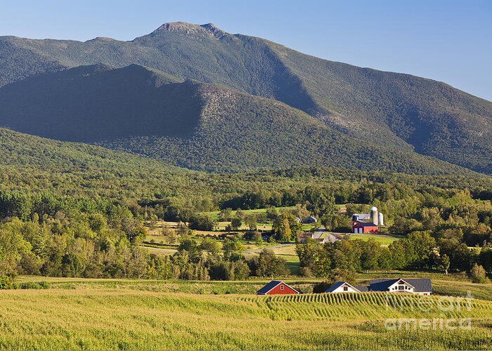 Summer Greeting Card featuring the photograph Mount Mansfield Summer Landscape by Alan L Graham