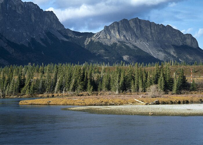 Bow River Greeting Card featuring the photograph Mount Yamnuska by Roderick Bley
