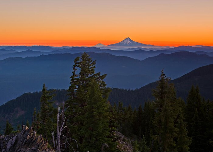 Oregon Greeting Card featuring the photograph Mountain View..... by Ulrich Burkhalter