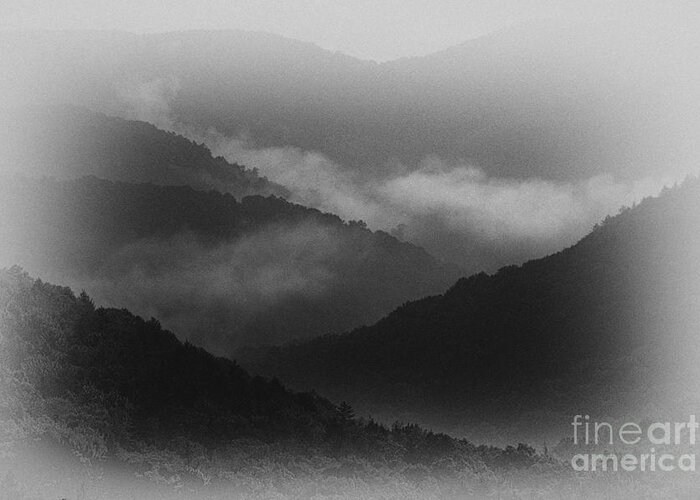 View Greeting Card featuring the photograph Mountains in the Mist by Thomas R Fletcher