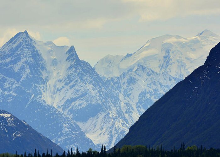Alaska Greeting Card featuring the photograph Mountains Near Matanuska Glacier by Andrew Matwijec