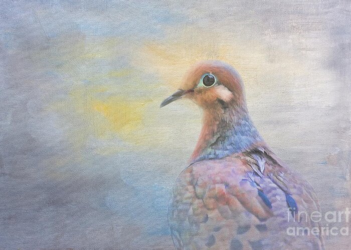 Mourning Dove Greeting Card featuring the digital art Mourning Dove Art by Jayne Carney