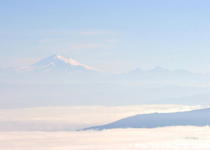 Mountain Greeting Card featuring the photograph Mt. Baker from San Juan Islands by Tap On Photo