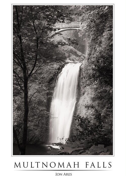Bridge Greeting Card featuring the photograph Multnomah Falls Poster by Jon Ares