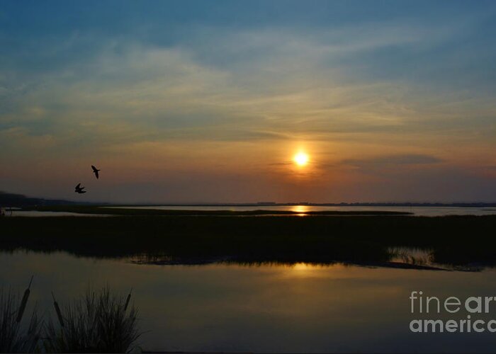 Sunrise Greeting Card featuring the photograph Murrells Inlet Sunrise by Kathy Baccari