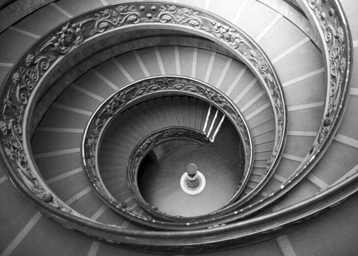 Musei Vaticani Greeting Card featuring the photograph Musei Vaticani stairs by Nathan Rupert