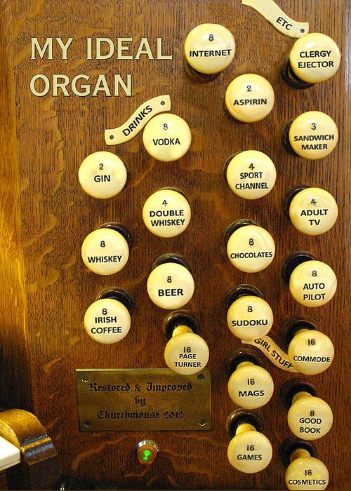 Organ Greeting Card featuring the photograph My Ideal Organ by Jenny Setchell