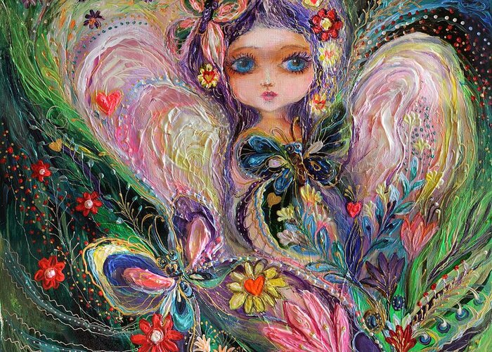 Toys Greeting Card featuring the painting My little fairy Jemima by Elena Kotliarker