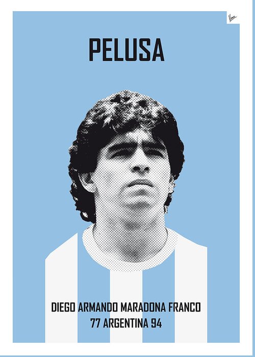 My Maradona Soccer Legend Poster Greeting Card For Sale By Chungkong Art