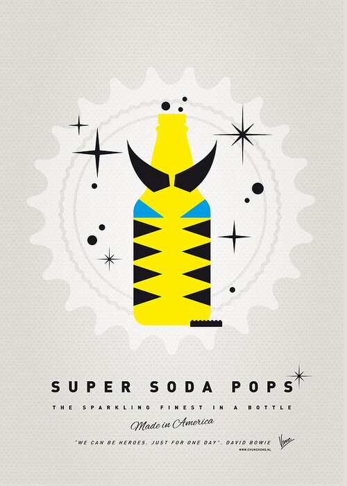 Wolverine Greeting Card featuring the digital art My SUPER SODA POPS No-13 by Chungkong Art