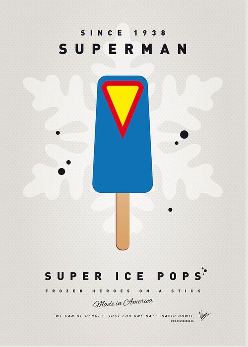 Superheroes Greeting Card featuring the digital art My SUPERHERO ICE POP - Superman by Chungkong Art