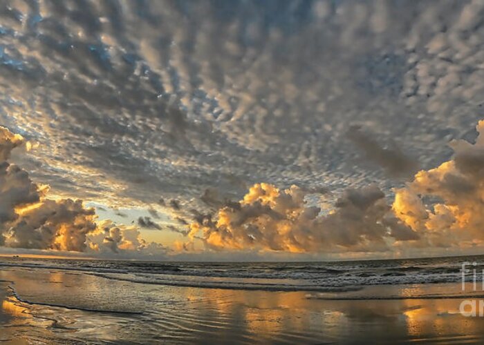 Sunrise Greeting Card featuring the photograph Myrtle Beach Panorama 2 by Jeff Breiman