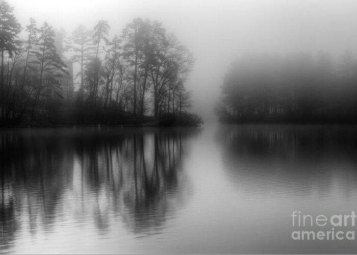 Biltmore Lake Greeting Card featuring the photograph Mystical Morning by Deborah Scannell