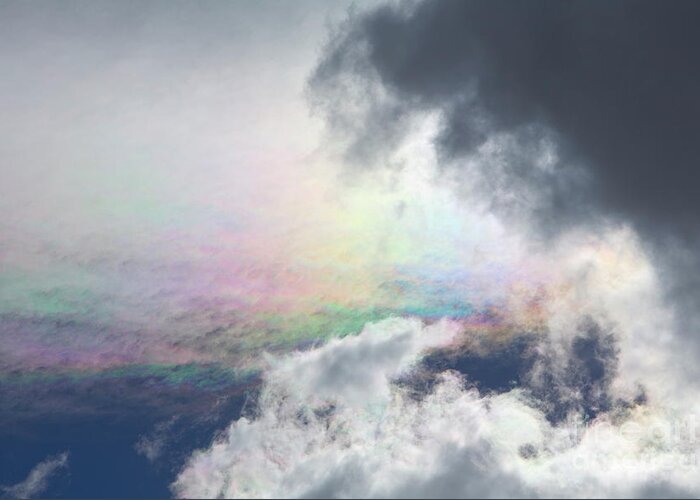 00346013 Greeting Card featuring the photograph Nacreous Clouds And Evening Sun by Yva Momatiuk John Eastcott