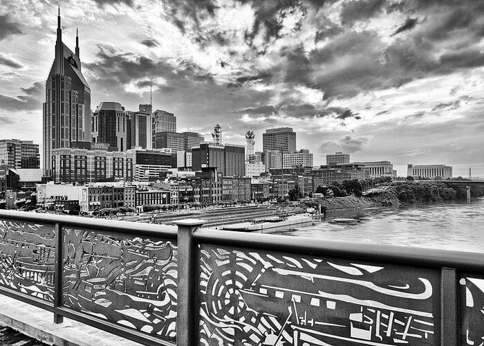 Nashville Greeting Card featuring the photograph Nashville from the Shelby Bridge by Diana Powell