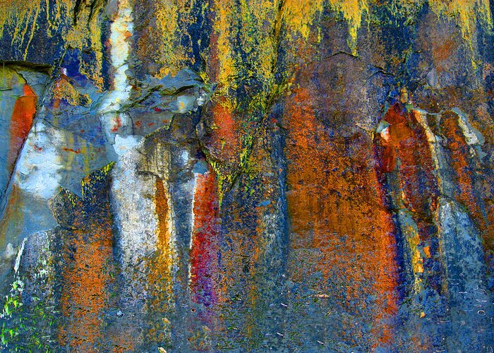 Abstract Greeting Card featuring the photograph Nature's Painting by Lisa Chorny