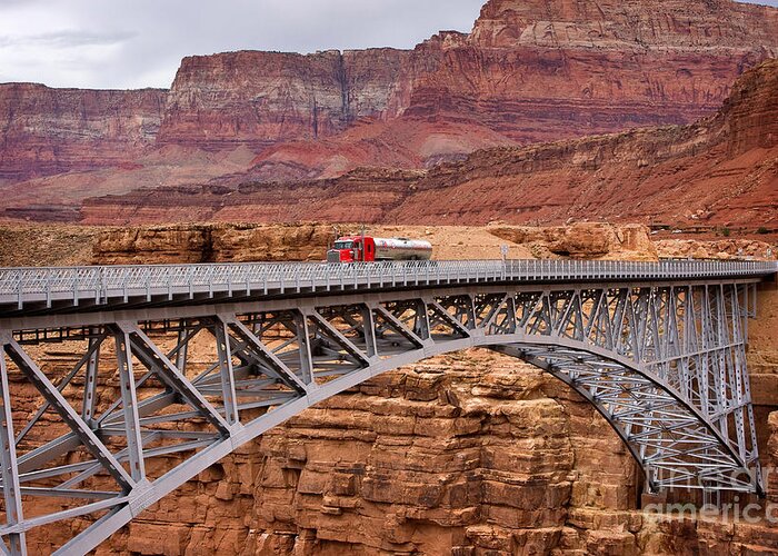 Travel Greeting Card featuring the photograph Navajo Bridge by Louise Heusinkveld