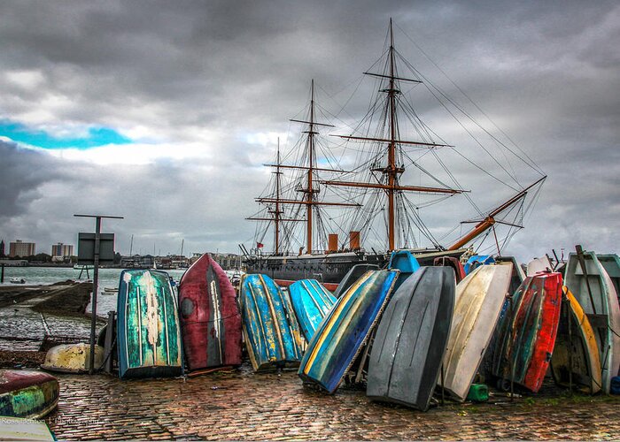 Hdr Greeting Card featuring the photograph Naval History by Ross Henton