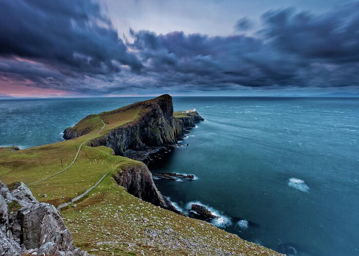 Scenics Greeting Card featuring the photograph Neist Point, Isle Of Skye, Scotland by Eddie Esdale