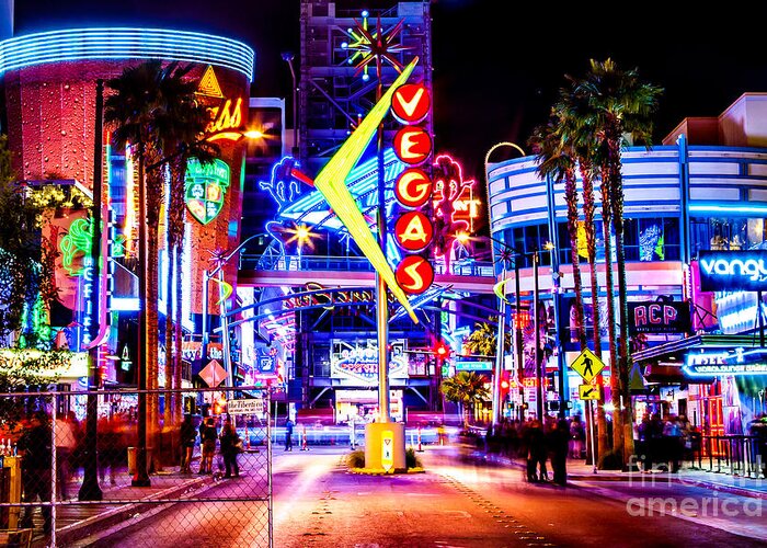 Las Vegas Greeting Card featuring the photograph Neon Vegas by Az Jackson
