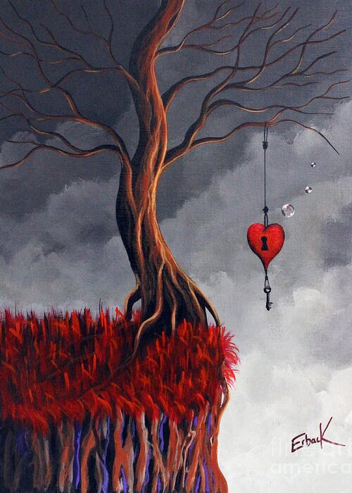 Surreal Greeting Card featuring the painting Never Letting Go by Moonlight Art Parlour