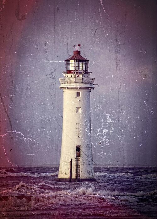 Lighthouse Greeting Card featuring the photograph New Brighton Lighthouse by Spikey Mouse Photography