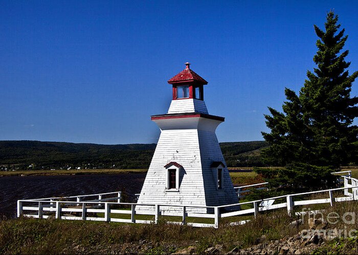 New Brunswick Greeting Card featuring the photograph New Brunswick Lighthouse by Shirley Mangini