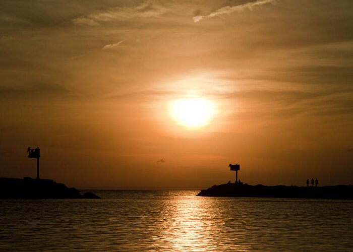 New Buffalo Greeting Card featuring the photograph New Buffalo Sunset by John Crothers