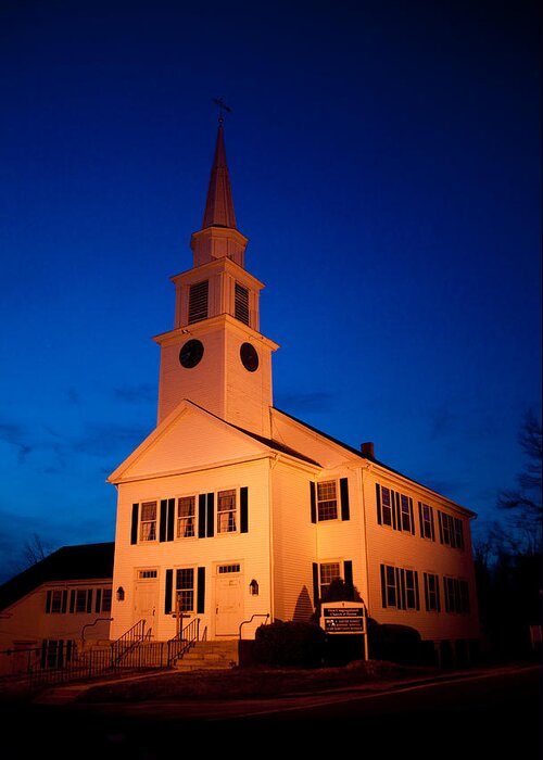 Ithacastock.com Greeting Card featuring the photograph New England Church by Monroe Payne