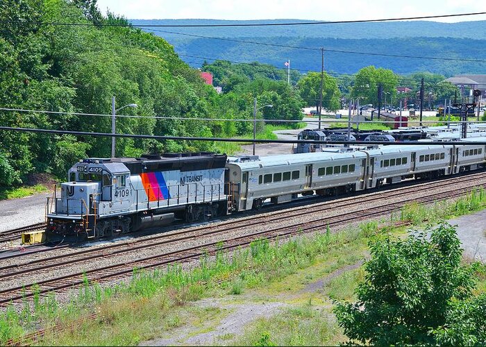 New Jersey Greeting Card featuring the photograph New Jersey Transit 4109 by Steven Richman