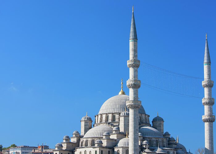 Istanbul Greeting Card featuring the photograph New Mosque, Istanbul, Turkey by Laurie Noble