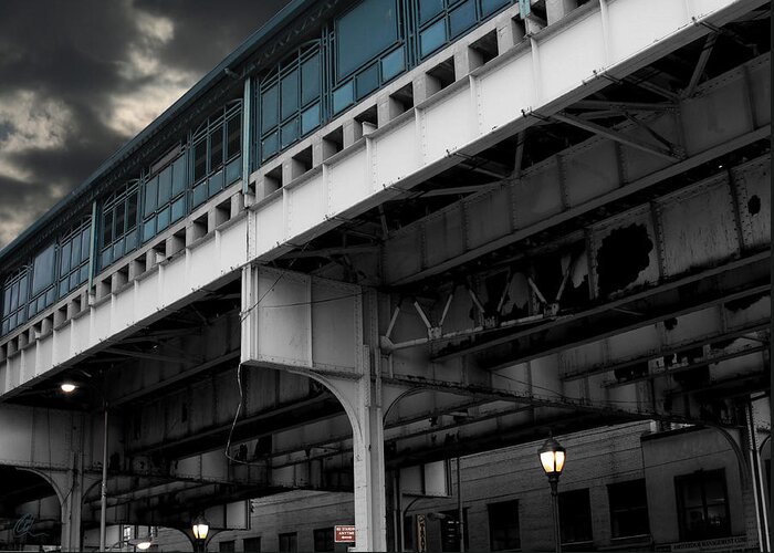 New York Greeting Card featuring the photograph New York Subway Overpass by Chris Thomas