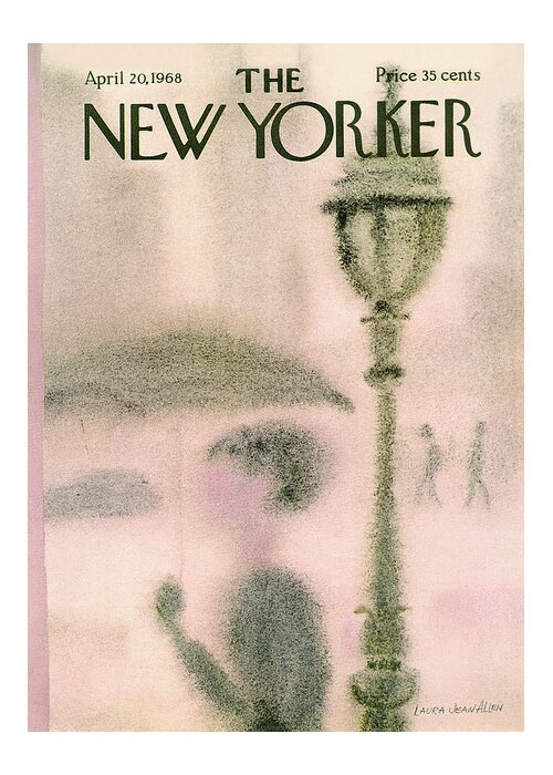 Laura Jean Allen Lal Greeting Card featuring the painting New Yorker April 20th, 1968 by Laura Jean Allen
