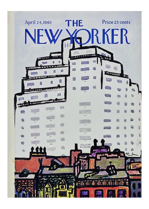 Illustration Greeting Card featuring the painting New Yorker April 24th 1965 by Abe Birnbaum