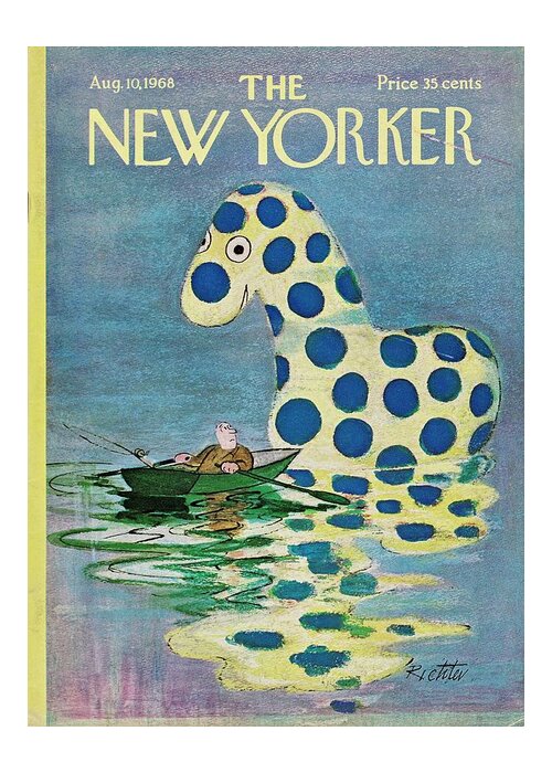 Illustration Greeting Card featuring the painting New Yorker August 10th 1968 by Misha Richter