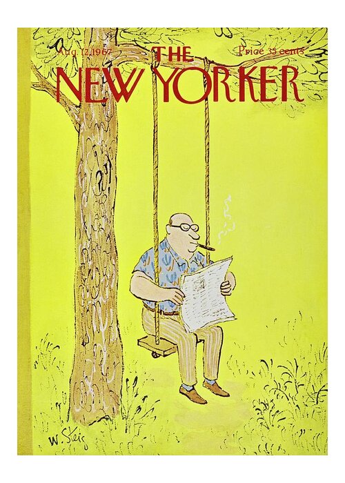 Illustration Greeting Card featuring the painting New Yorker August 12th 1967 by William Steig
