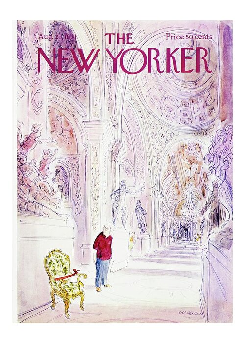 Illustration Greeting Card featuring the painting New Yorker August 21st 1971 by James Stevenson