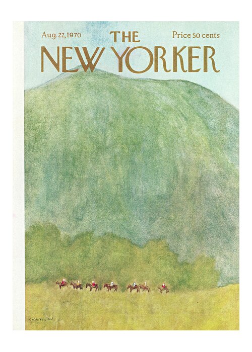 James Stevenson Jst Greeting Card featuring the painting New Yorker August 22nd, 1970 by James Stevenson