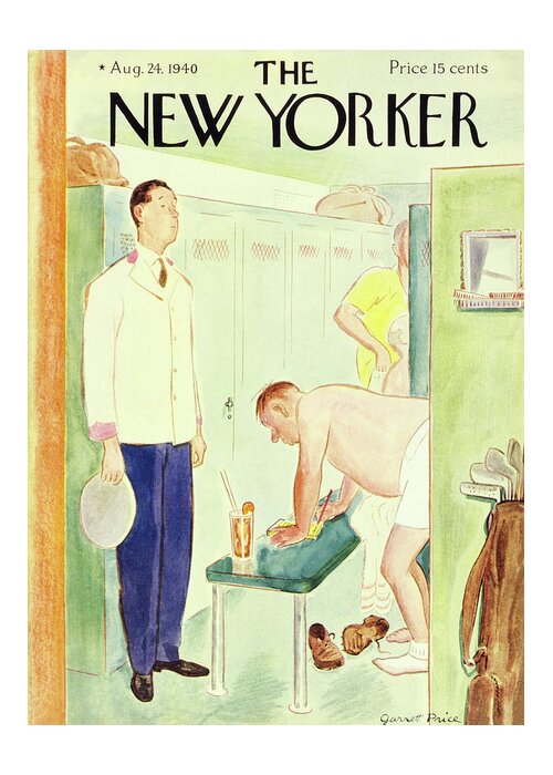 Country Club Greeting Card featuring the painting New Yorker August 24 1940 by Garrett Price