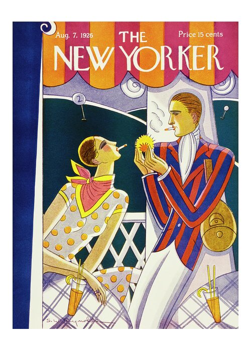 Outdoors Greeting Card featuring the painting New Yorker August 7 1926 by Stanley W Reynolds