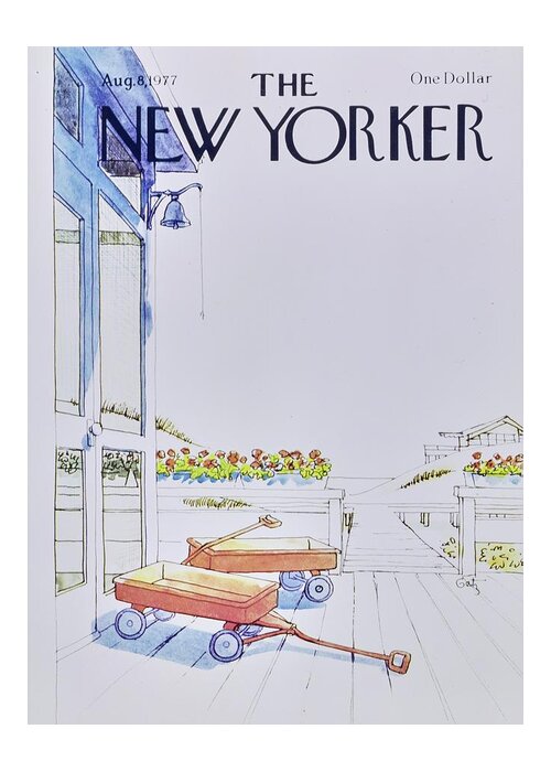 Illustration Greeting Card featuring the painting New Yorker August 8th 1977 by Arthur Getz
