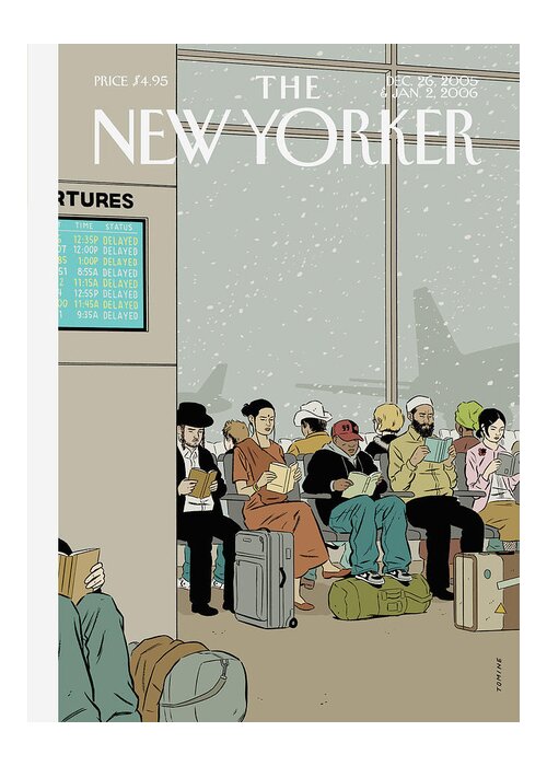 Travel Greeting Card featuring the painting Around The World by Adrian Tomine