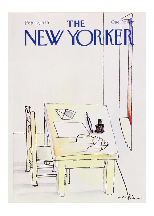 Illustration Greeting Card featuring the painting New Yorker February 12th 1979 by Andre Francois