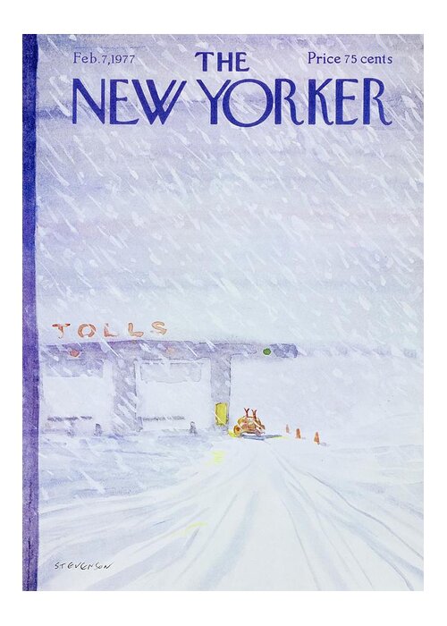 Illustration Greeting Card featuring the painting New Yorker February 7th 1977 by James Stevenson