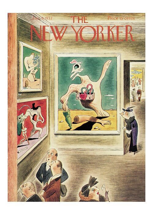 Richard Taylor Rta Greeting Card featuring the painting New Yorker January 9, 1937 by Richard Taylor